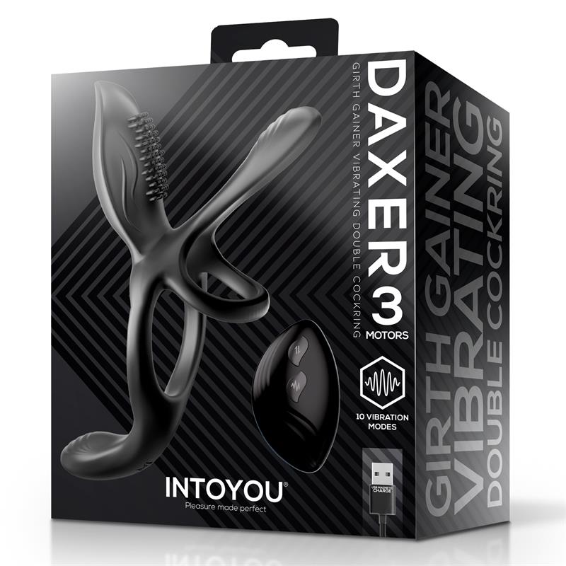 Intoyou Daxer Girth Gainer Vibrating Double Cock Ring