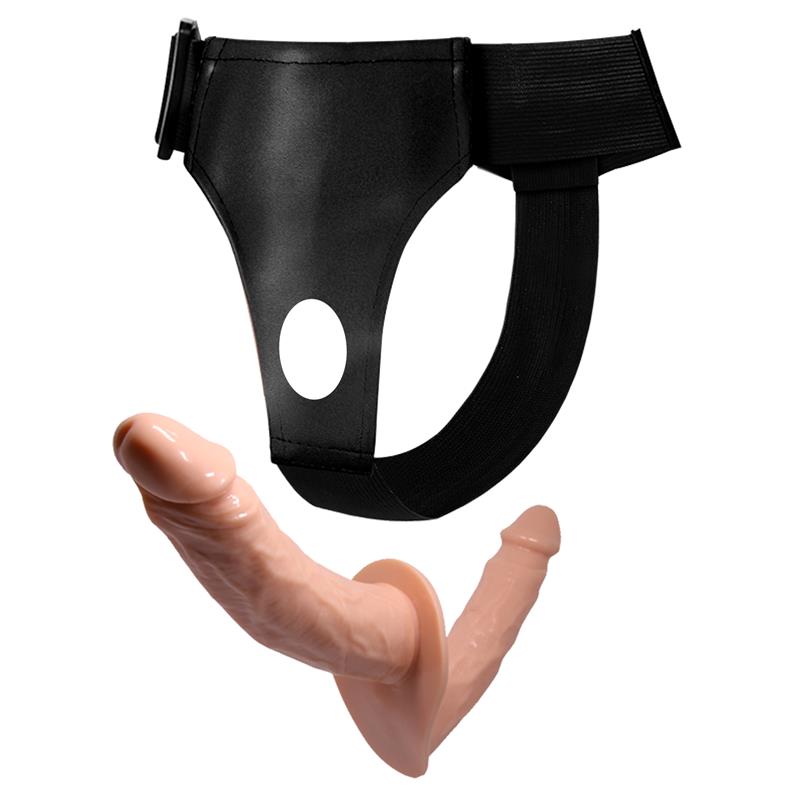 Arnes Con Tupladildo 18,4 cm + 14,5 cm