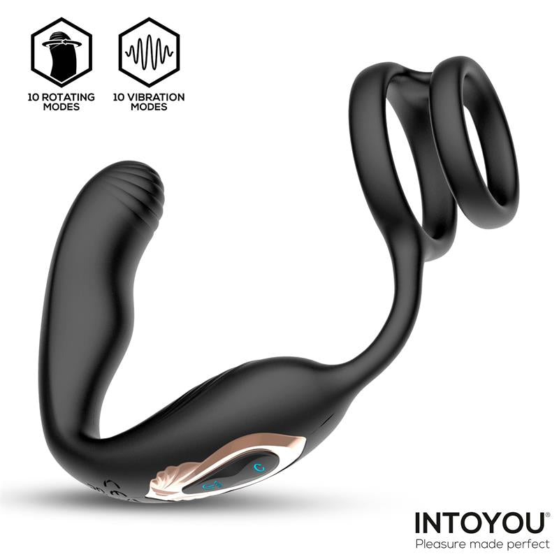 Intoyou Bruce Prostate Massager 360º With Double Cockring and Vibration
