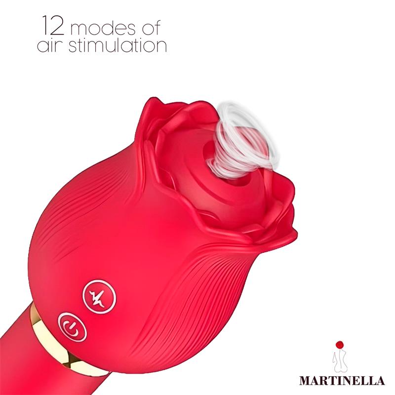 Martinella Rose With  Suction and Vibe 2 In 1