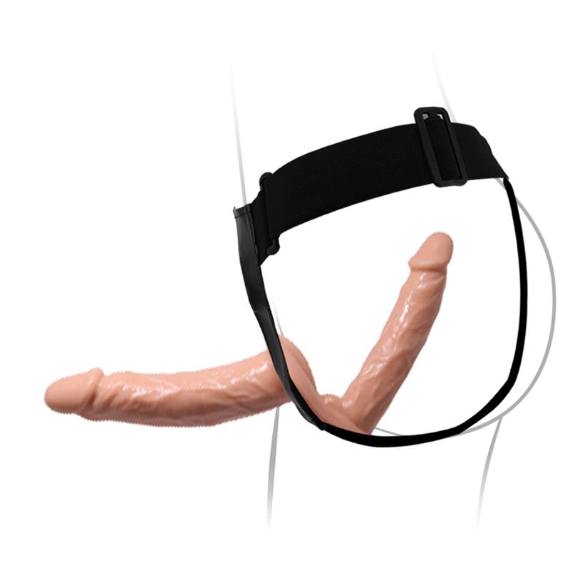Arnes Con Tupladildo 18,4 cm + 14,5 cm