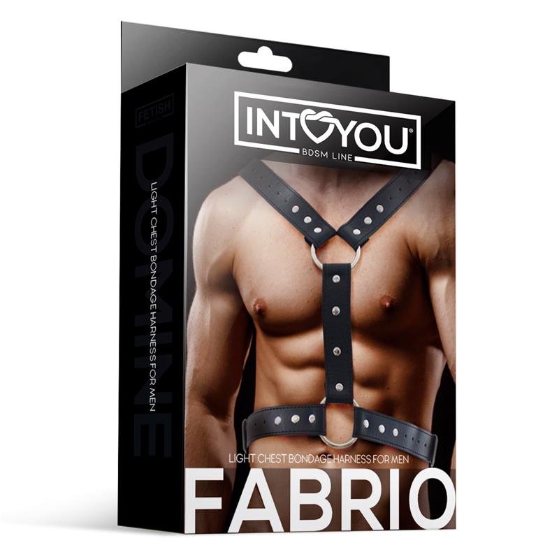 INTOYOU Fabrio miesten rintabondage-valjas vegaaninahkaa