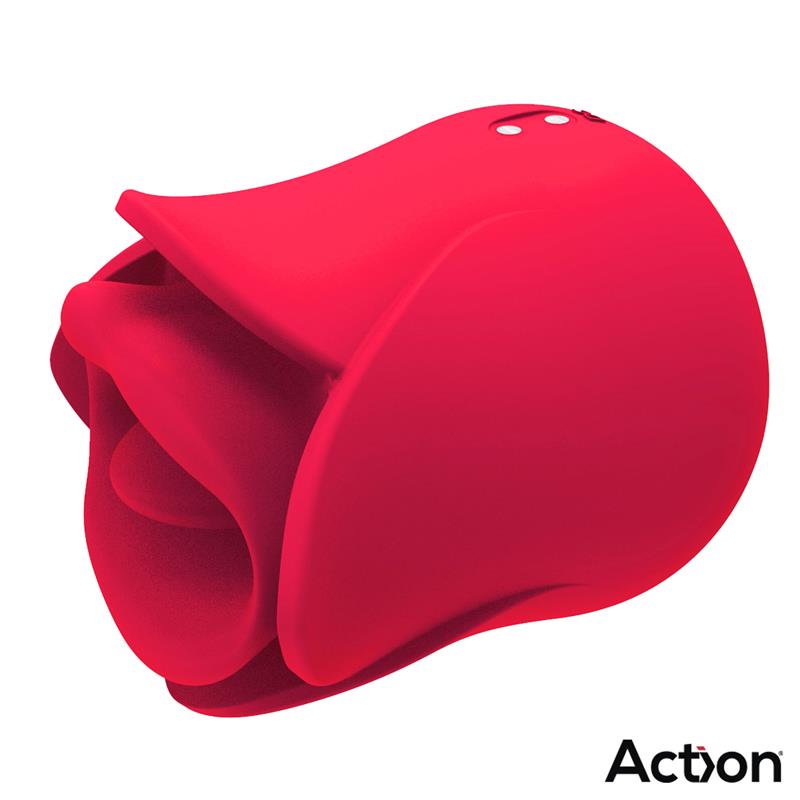 Action Meryl Vibe Stimulator Rose With Tongue