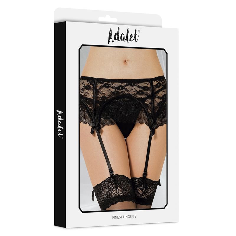 Sully Lace garter and thong set