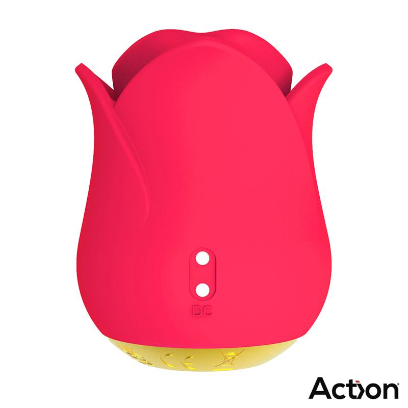 Action Meryl Vibe Stimulator Rose With Tongue