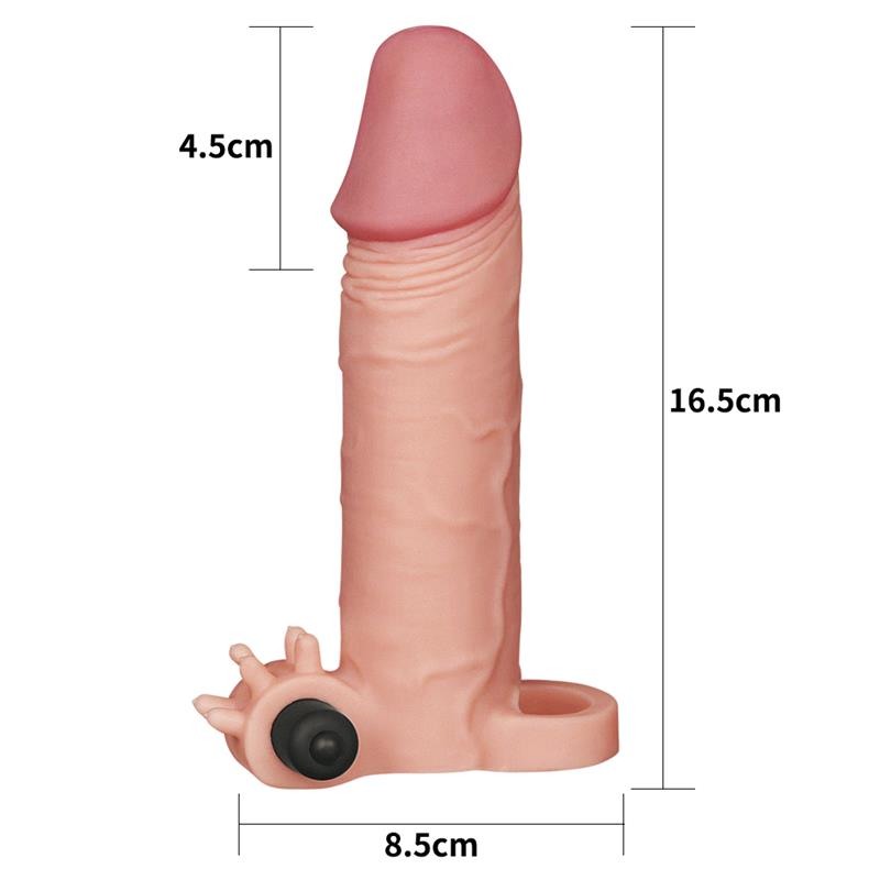 Penis sleeve With Vibration 2" Pleasure x Tender Flesh