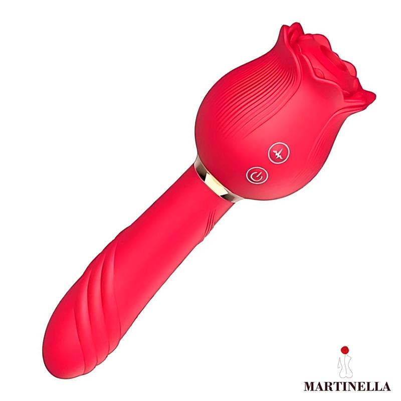 Martinella Rose With  Suction and Vibe 2 In 1