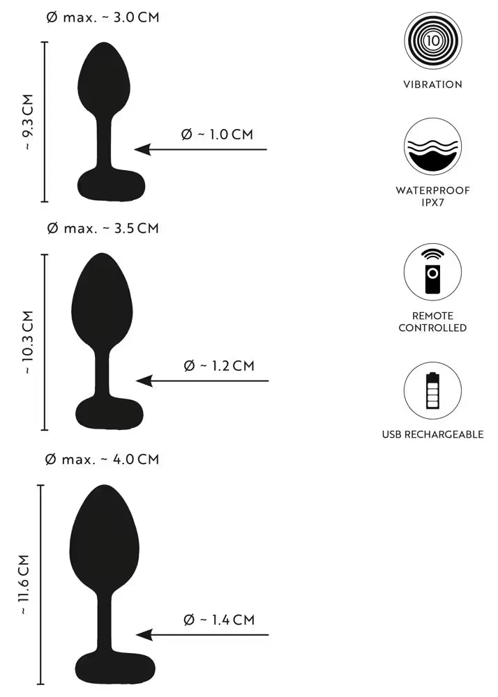 Anos RC Butt Plug Set with Vibration