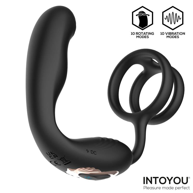 Intoyou Bruce Prostate Massager 360º With Double Cockring and Vibration