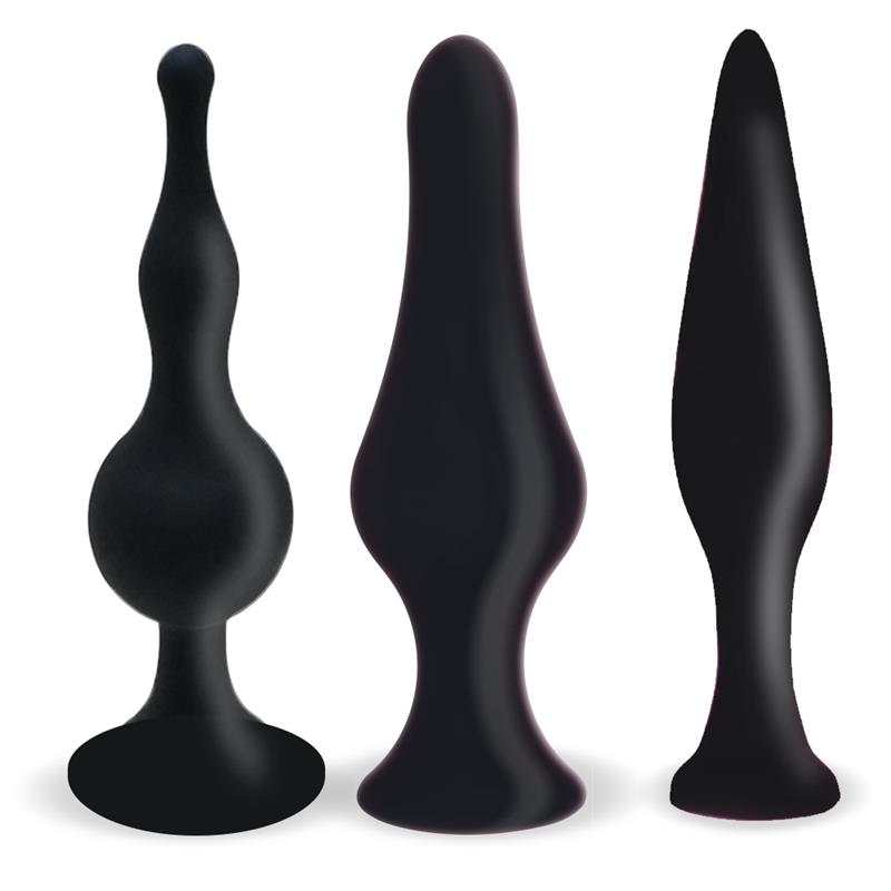 Moove Set Of 3 Butt Plugs Black