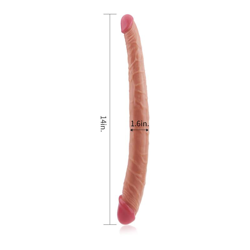 Double Dildo Ladykiller 14" Flesh