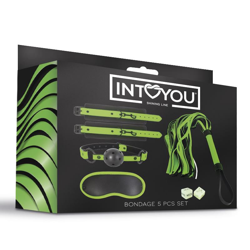 Glow In The Dark Bondage Set With 5 Pieces