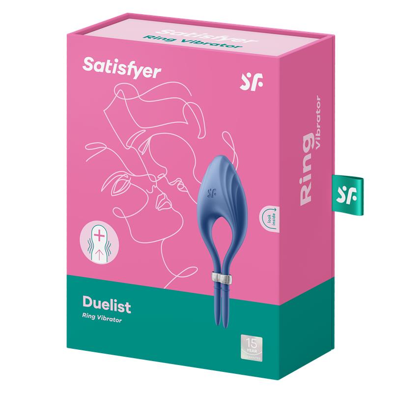Satisfyer Vibrating Penis Ring Duelist Blue