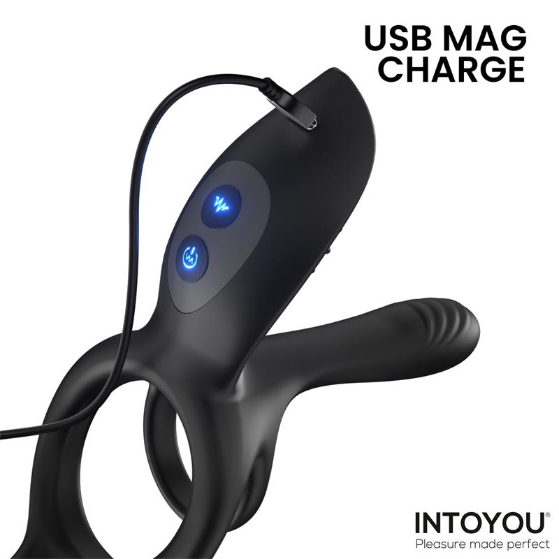 Intoyou Daxer Girth Gainer Vibrating Double Cock Ring