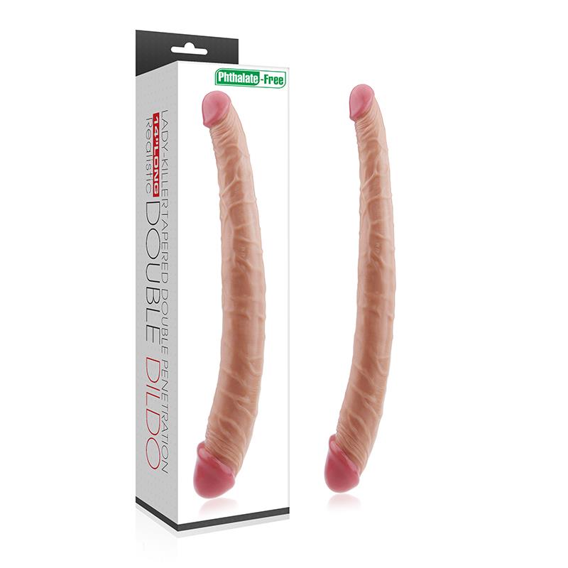Double Dildo Ladykiller 14" Flesh