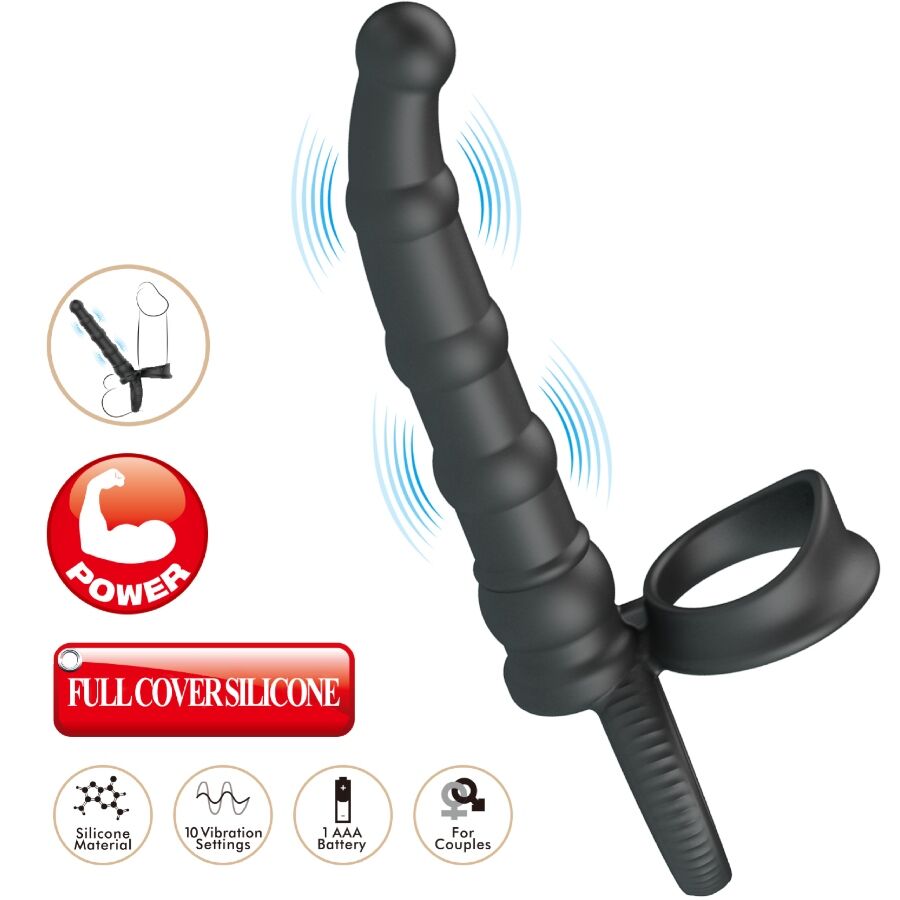 Tatum Cock Ring With Vibrating Plug